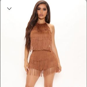 Fashion nova party crasher fringe romper